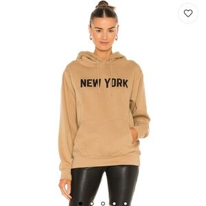 REVOLVE Tan and Black Cozy Sweater